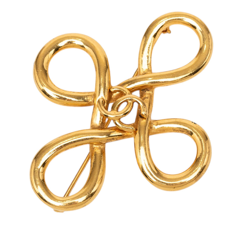 CC Gold Plated Infinity Brooch