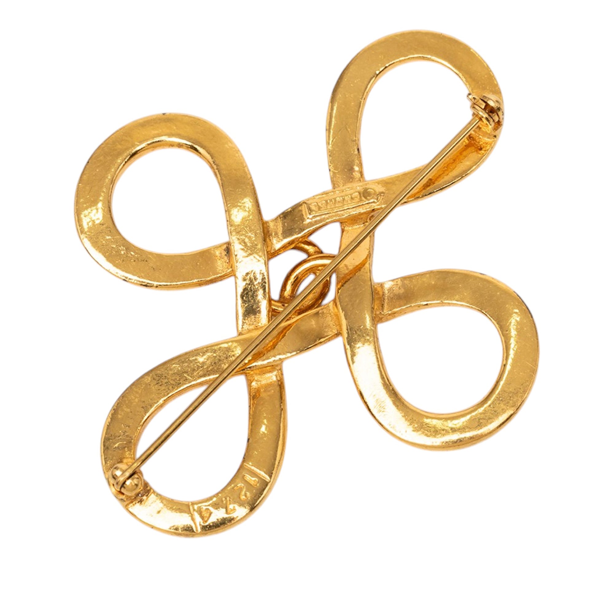 CC Gold Plated Infinity Brooch - Image 2