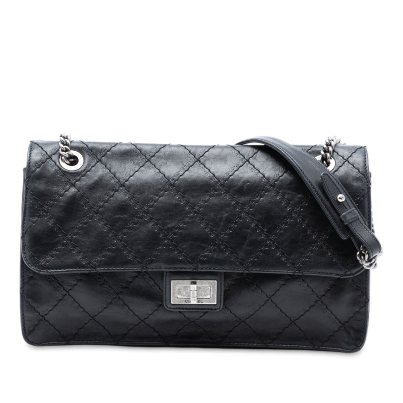 Embossed CC Quilted Aged Calfskin Reissue 2.55 Single Flap 227 - Image 1