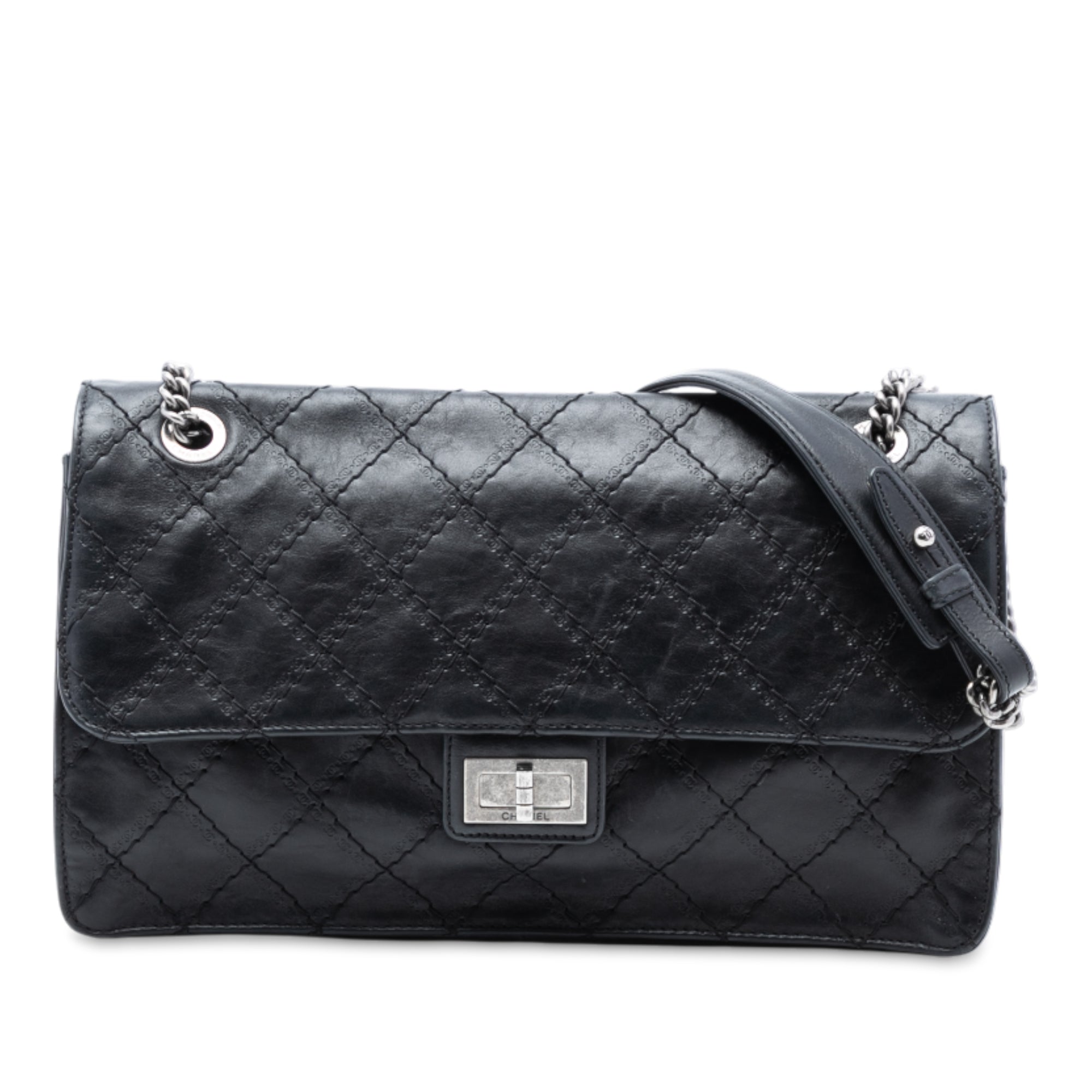 Embossed CC Quilted Aged Calfskin Reissue 2.55 Single Flap 227 - Image 1