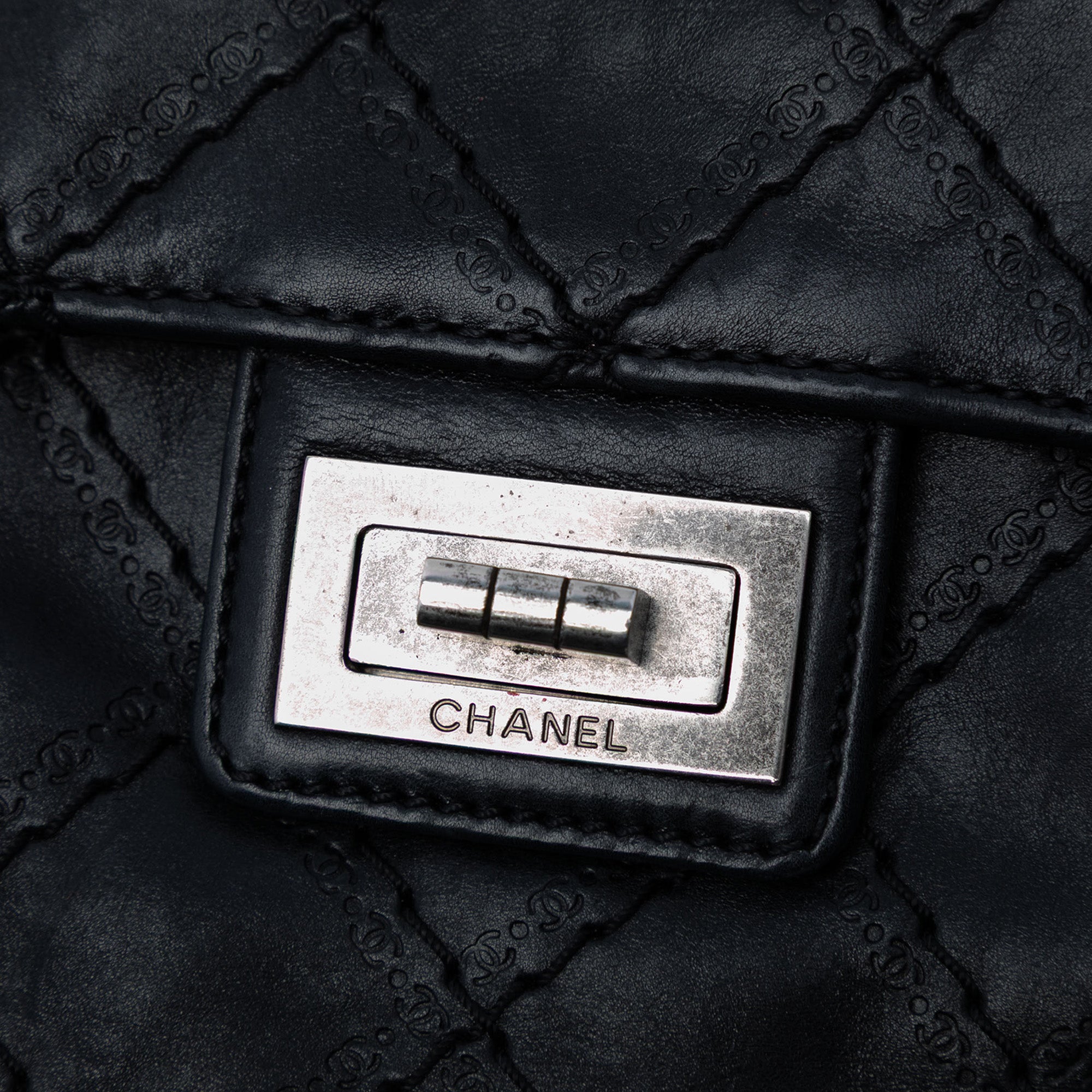 Embossed CC Quilted Aged Calfskin Reissue 2.55 Single Flap 227 - Image 6