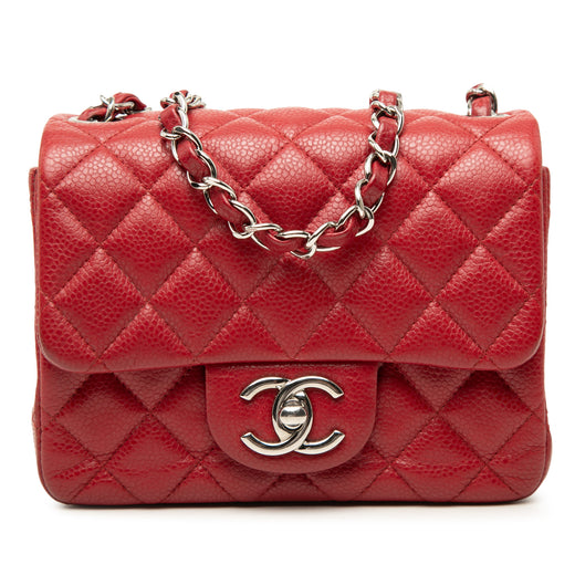 Mini Square Classic Caviar Single Flap - Image 1