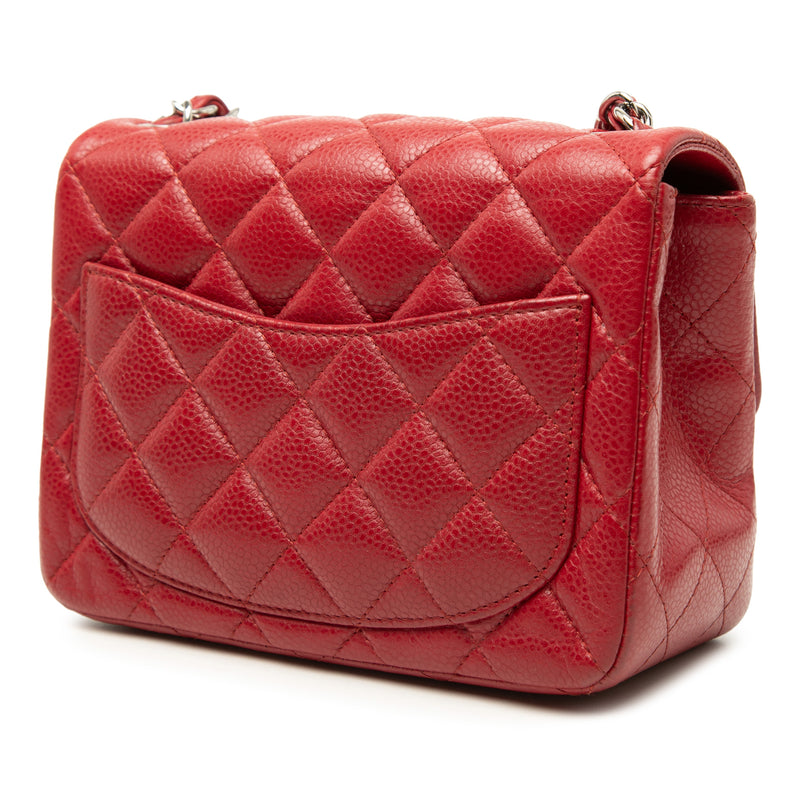 Mini Square Classic Caviar Single Flap - Image 2