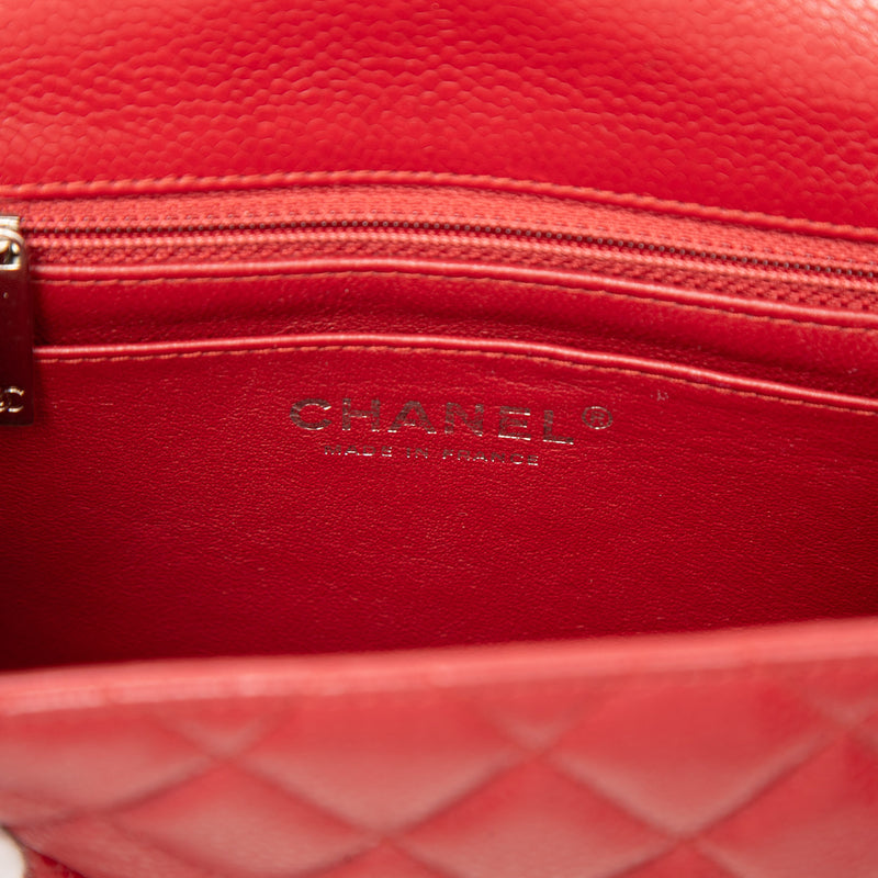 Mini Square Classic Caviar Single Flap - Image 5