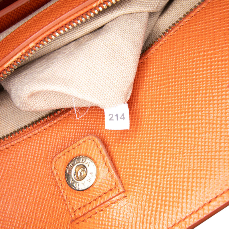 Bicolor Saffiano Cuir Trimmed Canvas Satchel - Image 6