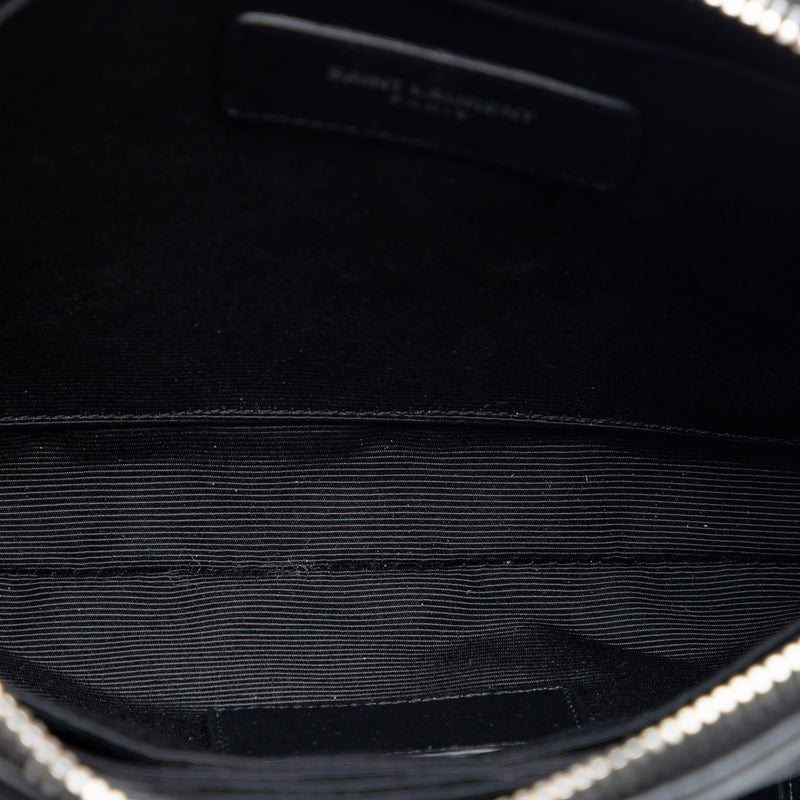 Croc Embossed Calfskin Monogram Fringe Clutch - Image 4
