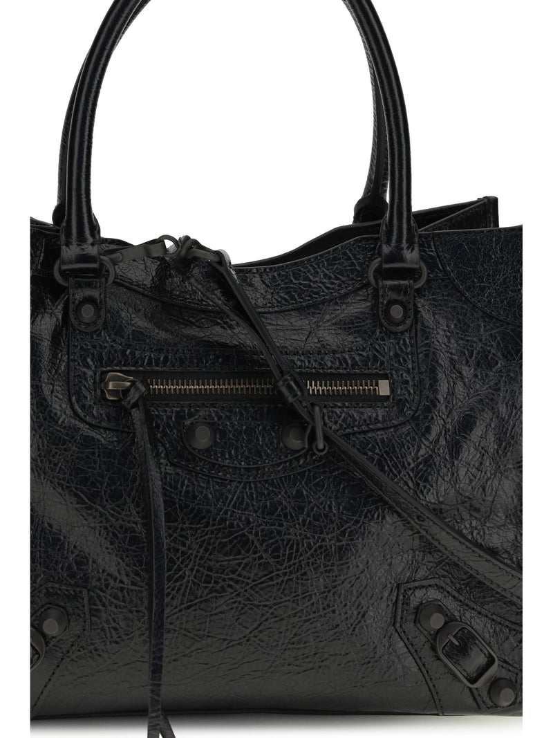 Balenciaga Le City Top Handle Bag — Black Lamb Ovis Aries
