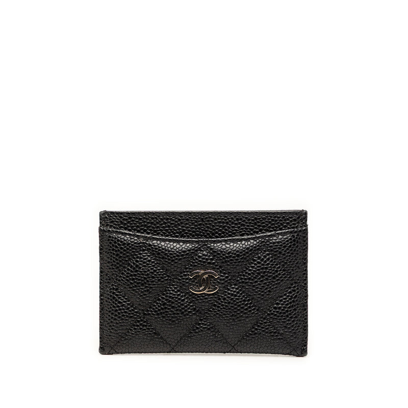 CC Quilted Caviar Card Holder