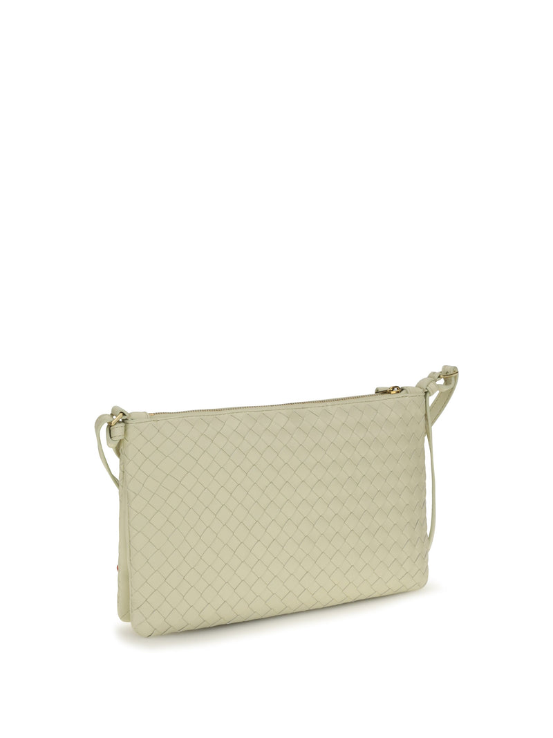 Bottega Veneta Intrecciato Shoulder Bag — Beige Calf Leather