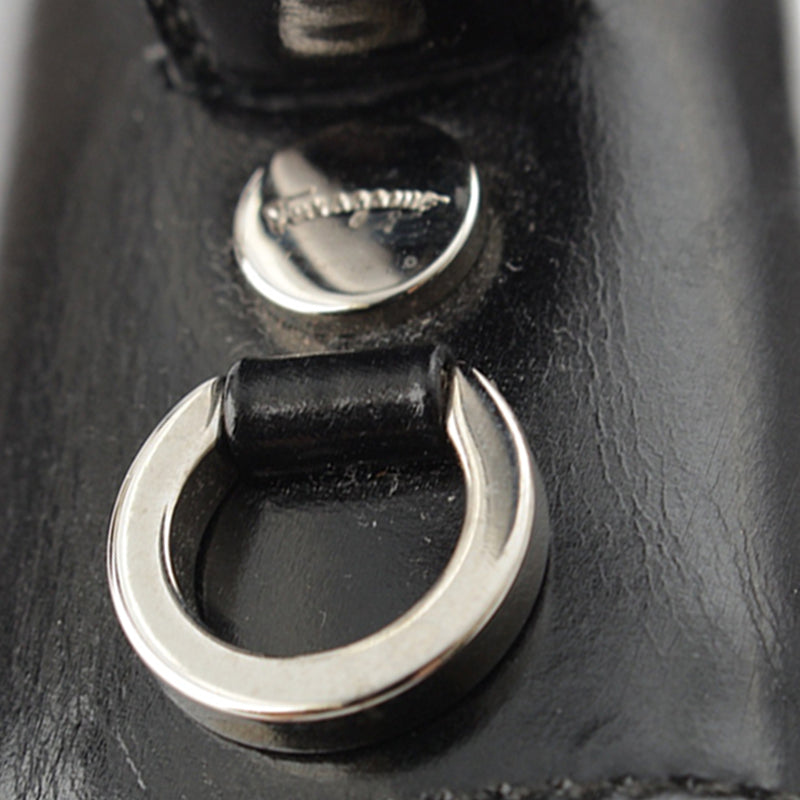 Leather Gancini Top Handle Bag - Image 10