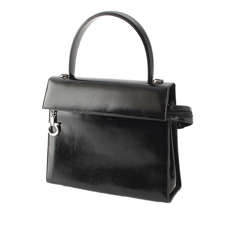 Leather Gancini Top Handle Bag - Image 2