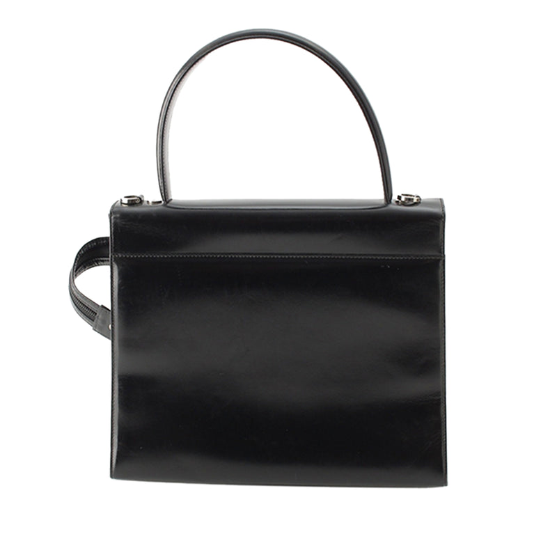 Leather Gancini Top Handle Bag - Image 3