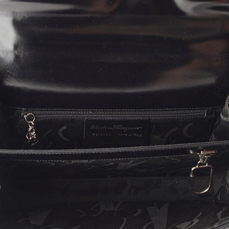 Leather Gancini Top Handle Bag - Image 5
