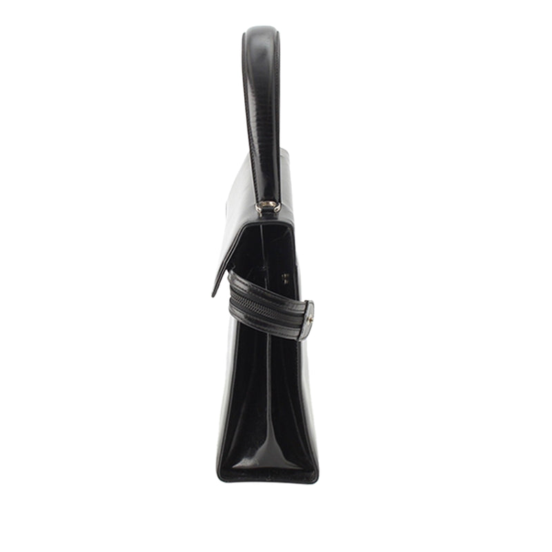 Leather Gancini Top Handle Bag - Image 7