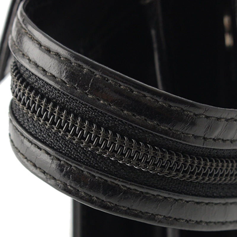 Leather Gancini Top Handle Bag - Image 8