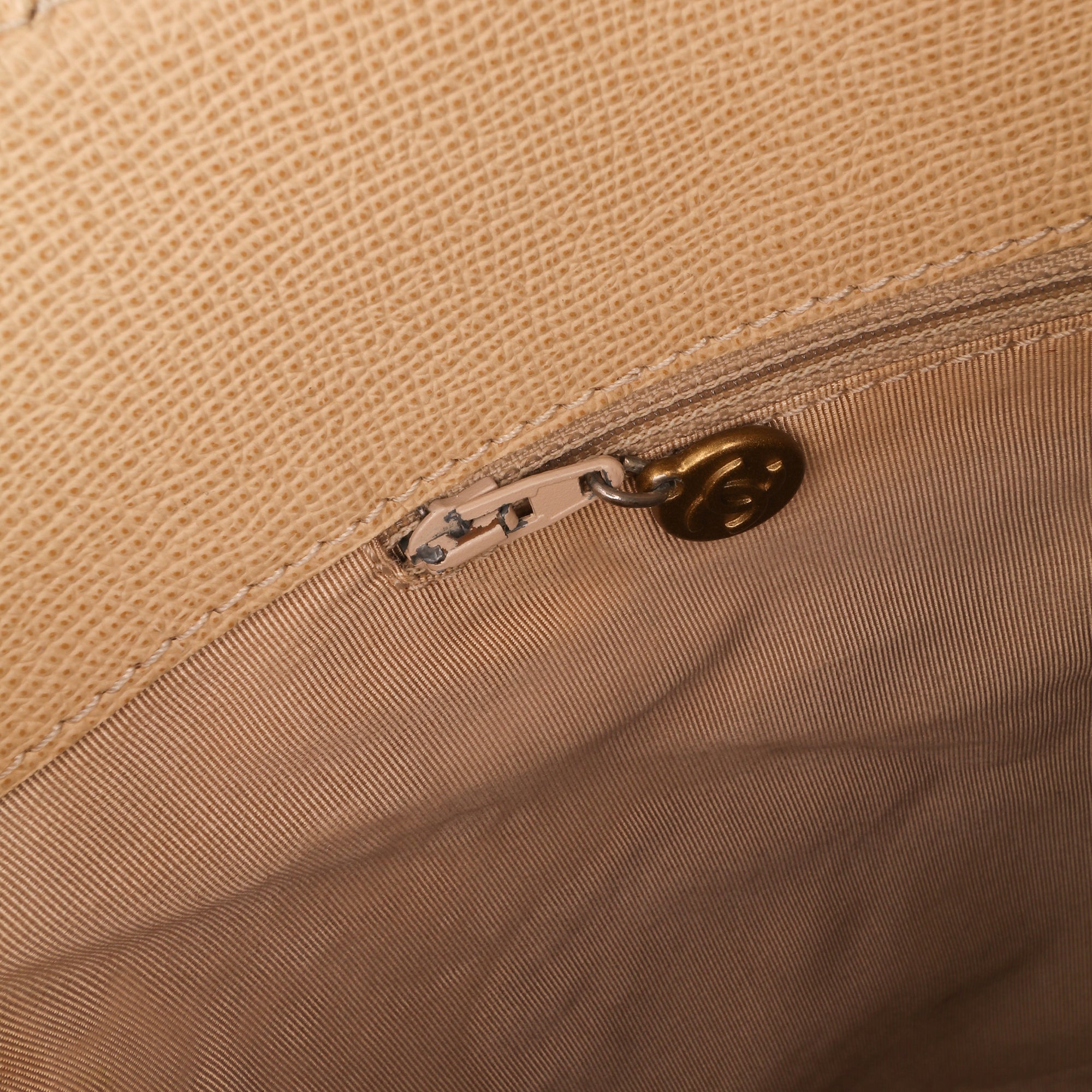 Grained Calfskin Tortoise Top Handle Tote - Image 6
