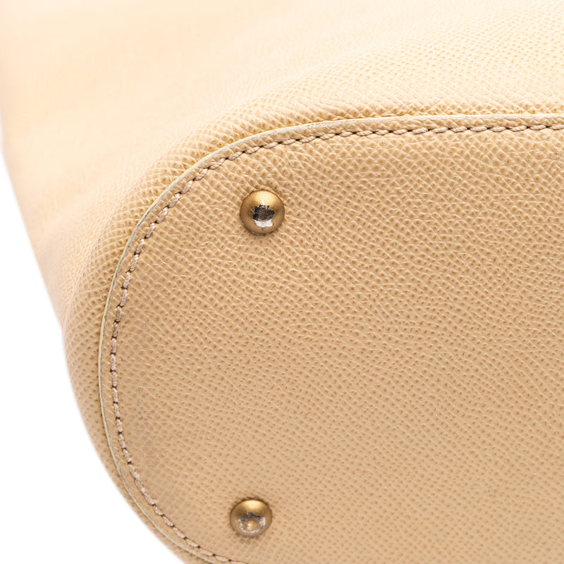 Grained Calfskin Tortoise Top Handle Tote - Image 7