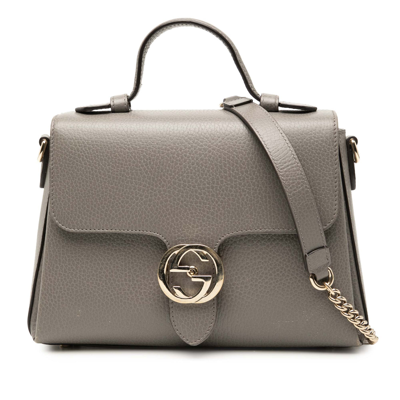Small Dollar Calf Interlocking G Satchel - Image 1
