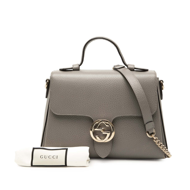 Small Dollar Calf Interlocking G Satchel - Image 10