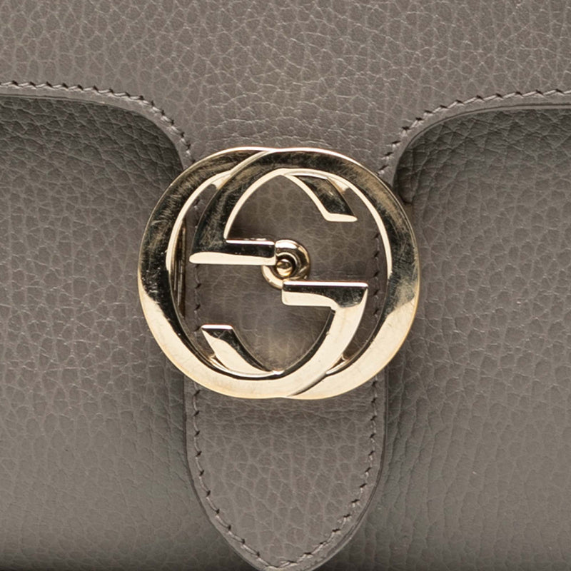 Small Dollar Calf Interlocking G Satchel - Image 8