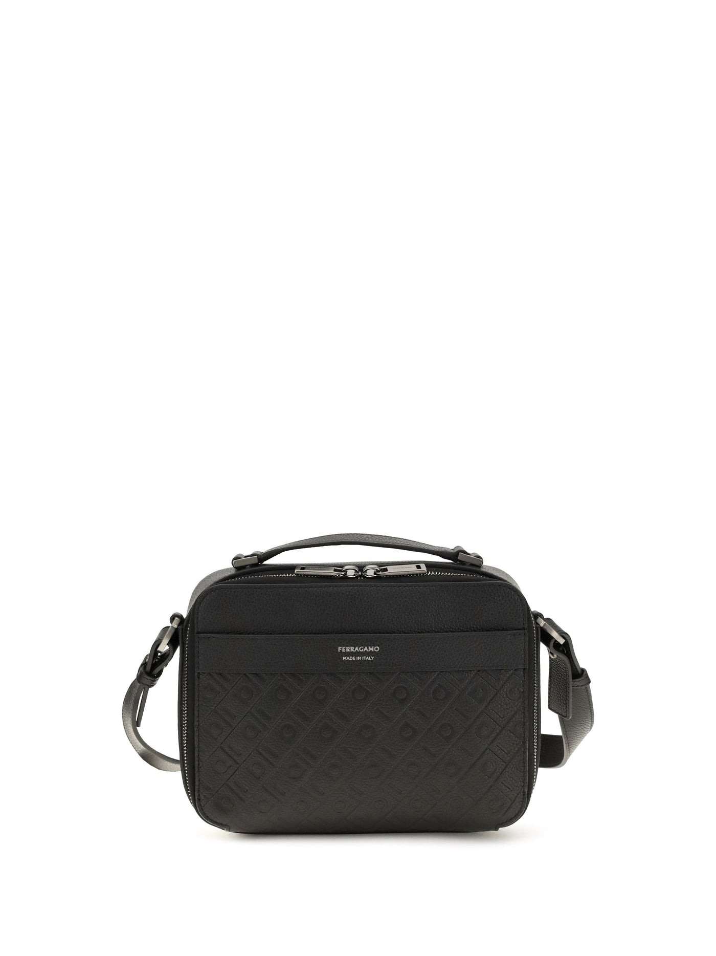 Ferragamo Crossbody Bag — Black Calf Leather