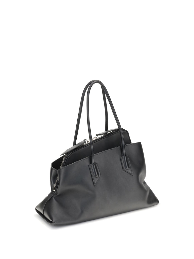 The Attico La Passeggiata Shoulder Bag — Black Calf Leather Bos Taurus