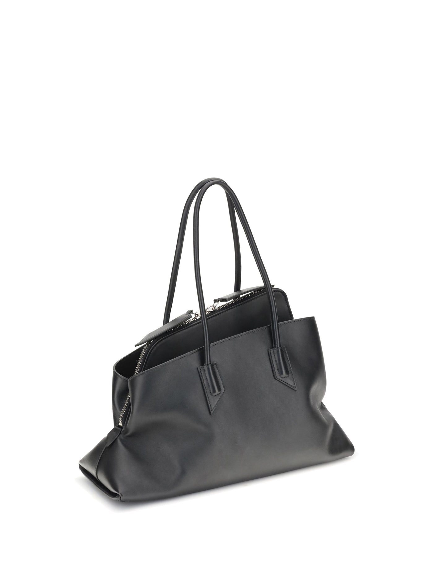 The Attico Calf Leather Shoulder Bag — Black (bos Taurus)