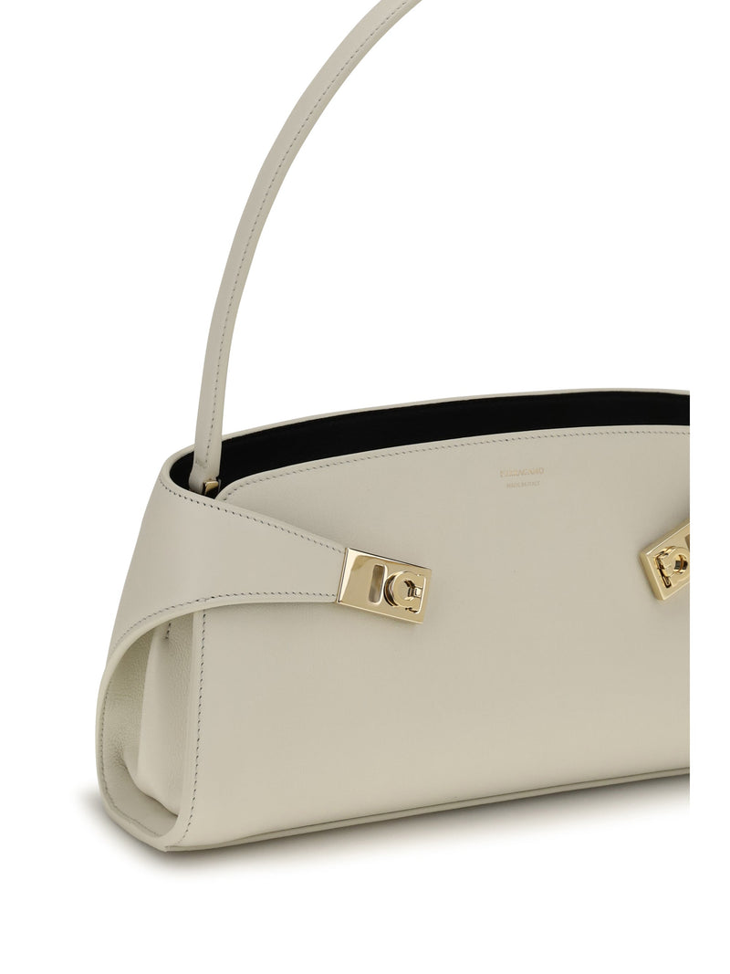 Ferragamo Hug Shoulder Bag — Beige Calf Leather Bos Taurus