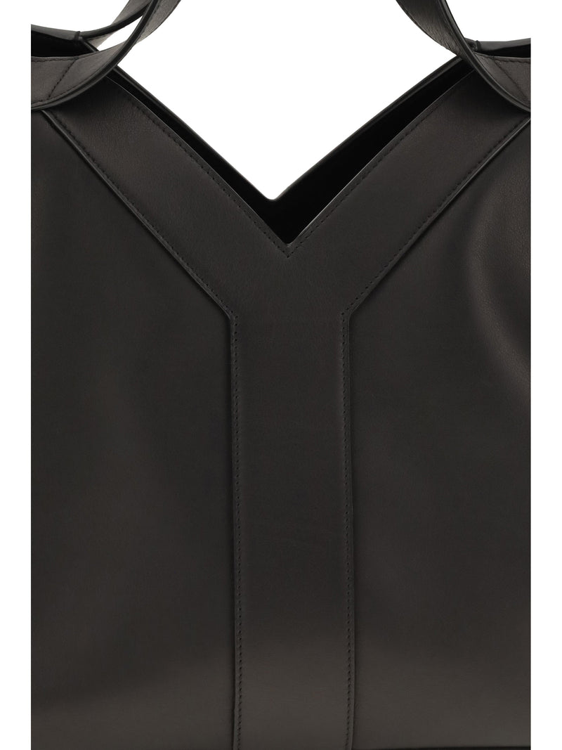 Saint Laurent Shoulder Bag — Black Calf Leather Bos Taurus