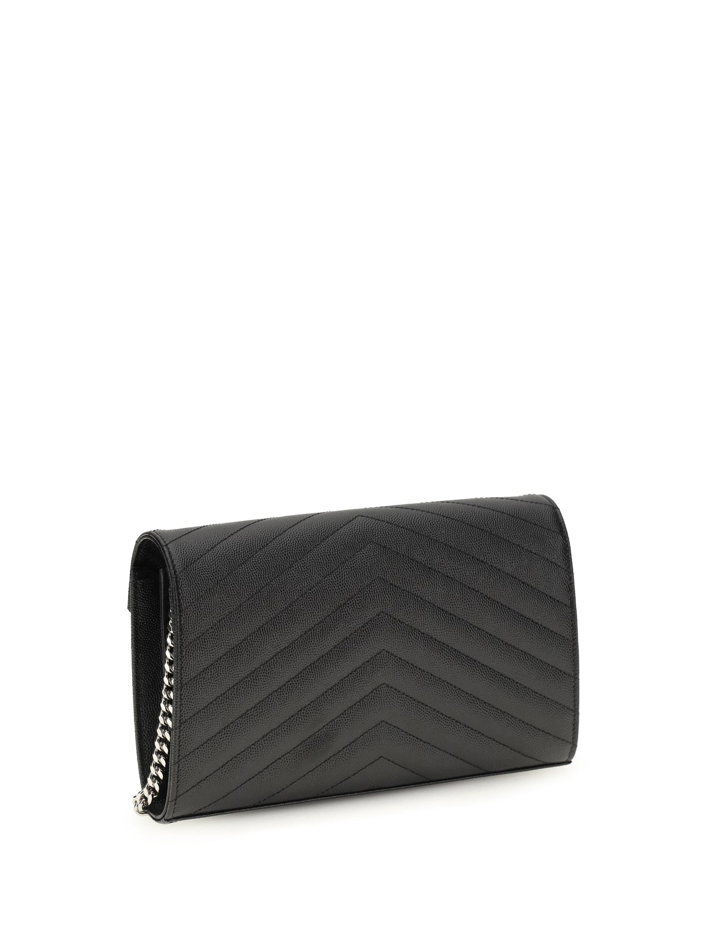 Saint Laurent Prunia Wallet — Black Calf Leather