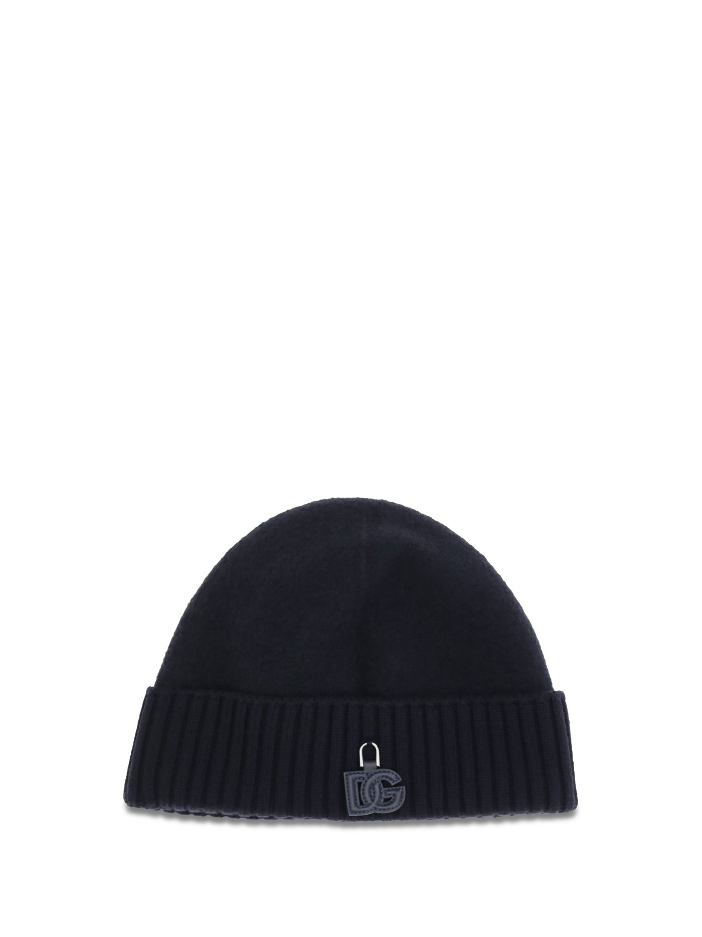 Dolce & Gabbana Gx53ktjdvlq Ribbed Wool Beanie — Black Ovis Aries Beanies