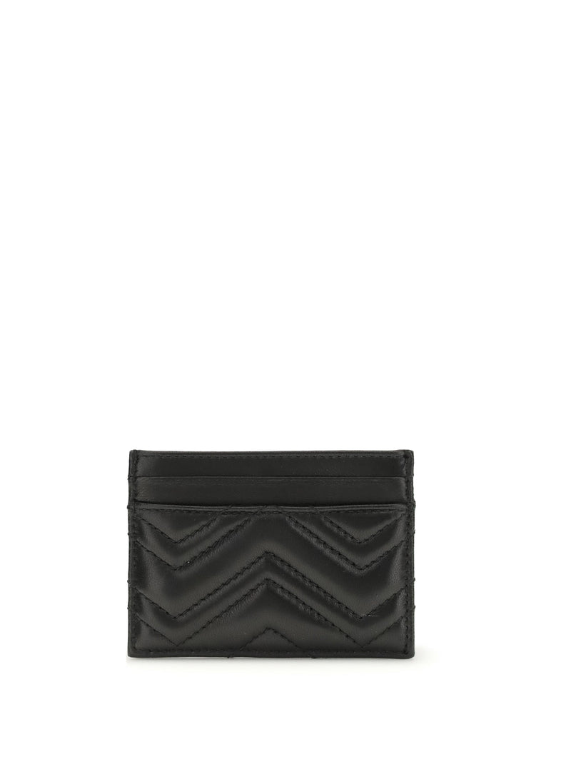 Gucci Gg Marmont Card Case — Black Lamb Ovis Aries Cases