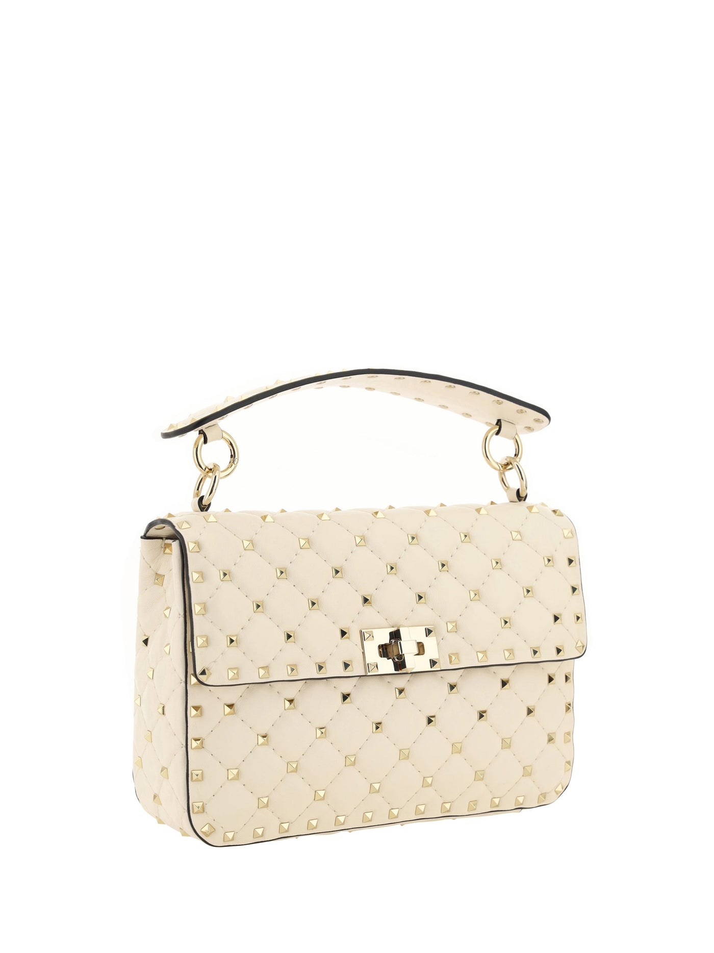Valentino Garavani Shoulder Bag — Beige Lamb Leather