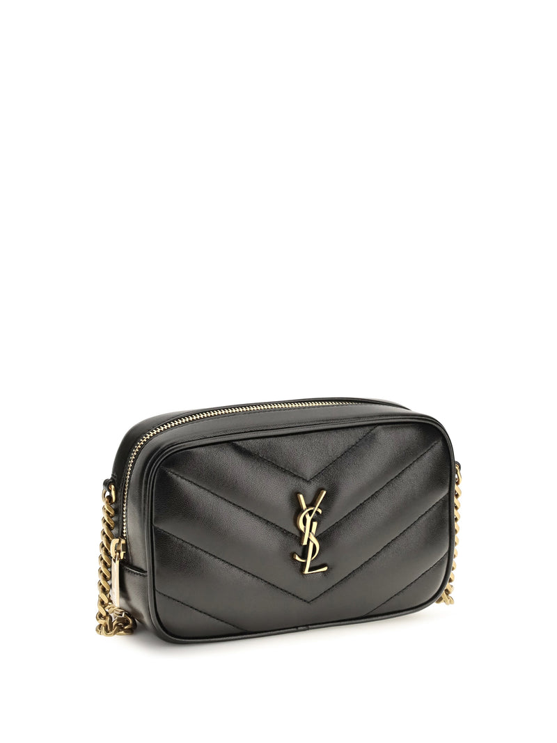 Saint Laurent Shoulder Bag — Black Lamb Ovis Aries