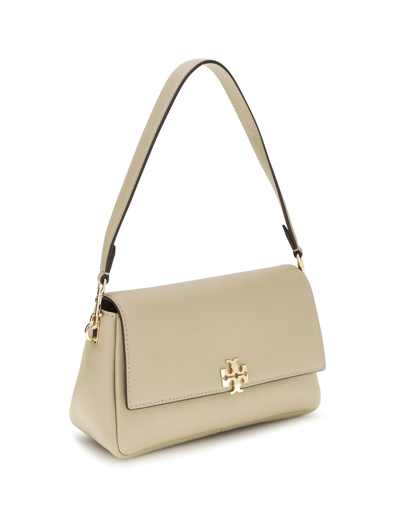 Tory Burch Charlie Shoulder Bag — Beige Calf Leather Bos Taurus