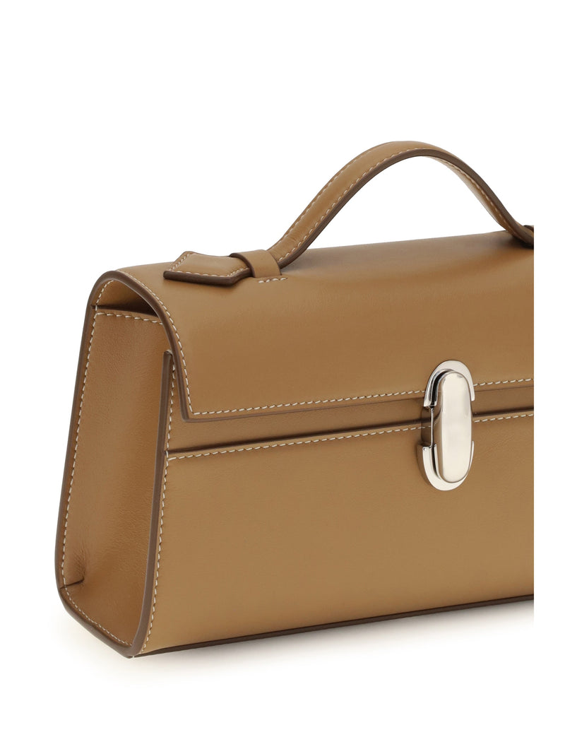 Savette Symmetry Pochette Shoulder Bag — Beige Calf Leather