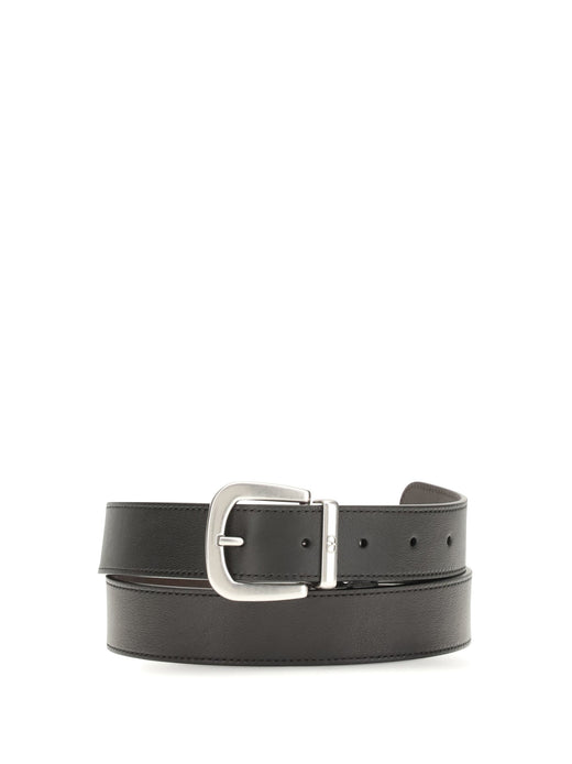 Valentino Garavani Reversible Calf Leather Belt — Black