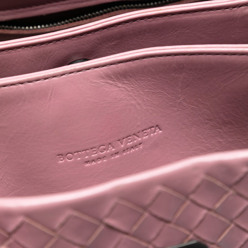 Small Nappa Intrecciato Roma Satchel - Image 5
