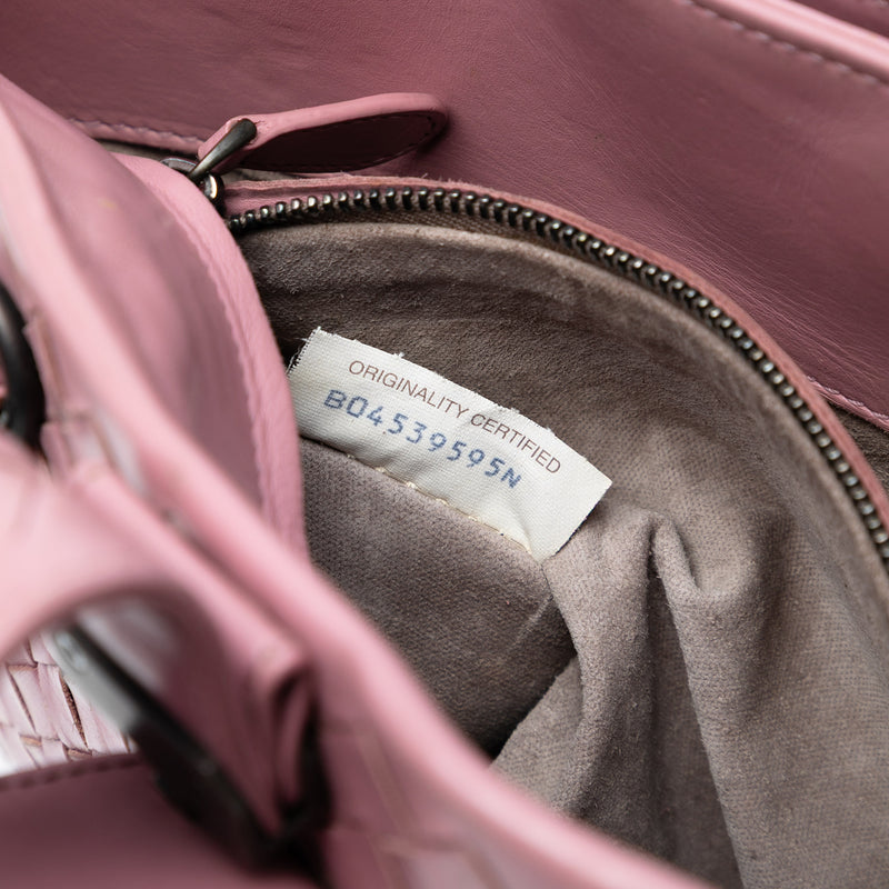 Small Nappa Intrecciato Roma Satchel - Image 6