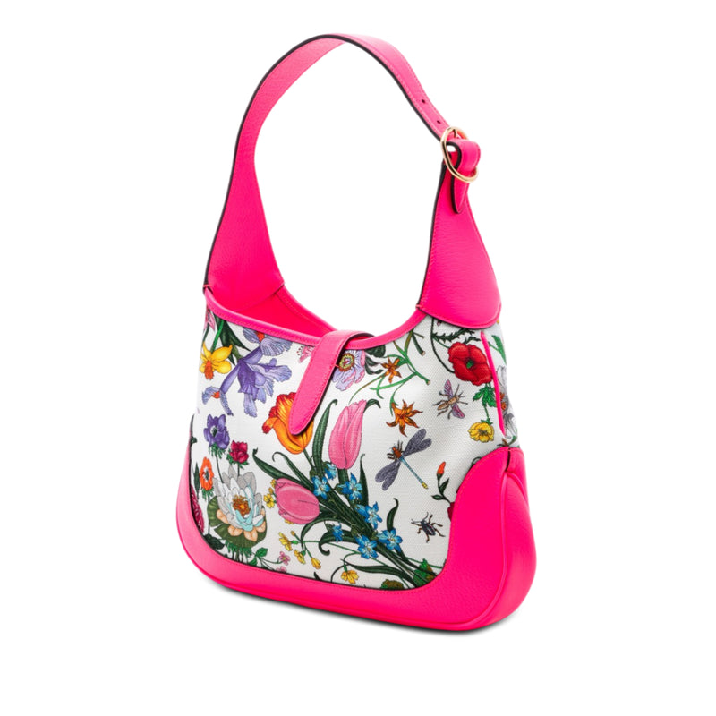 Flora Canvas Jackie O Bouvier Shoulder Bag - Image 2