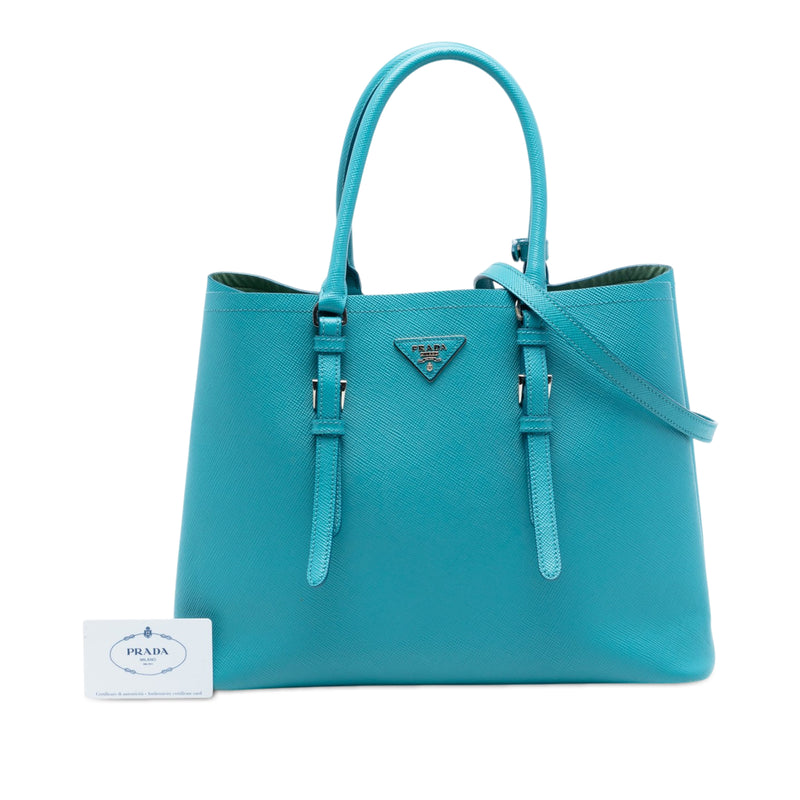 Medium Saffiano Cuir Double Handle Satchel - Image 7