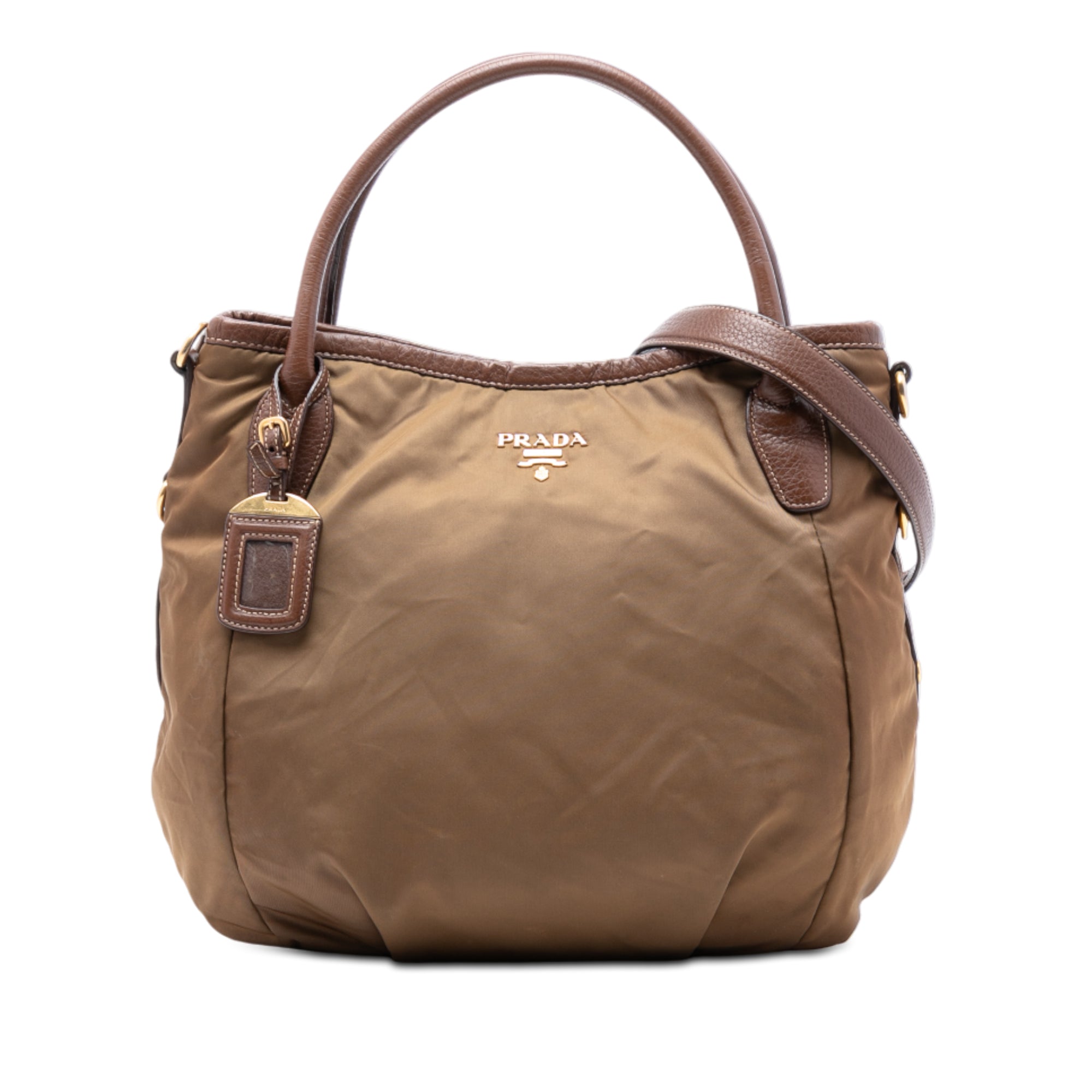 Vitello Daino Trimmed Tessuto Satchel - Image 1