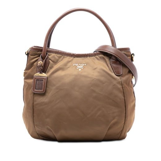 Vitello Daino Trimmed Tessuto Satchel - Image 1