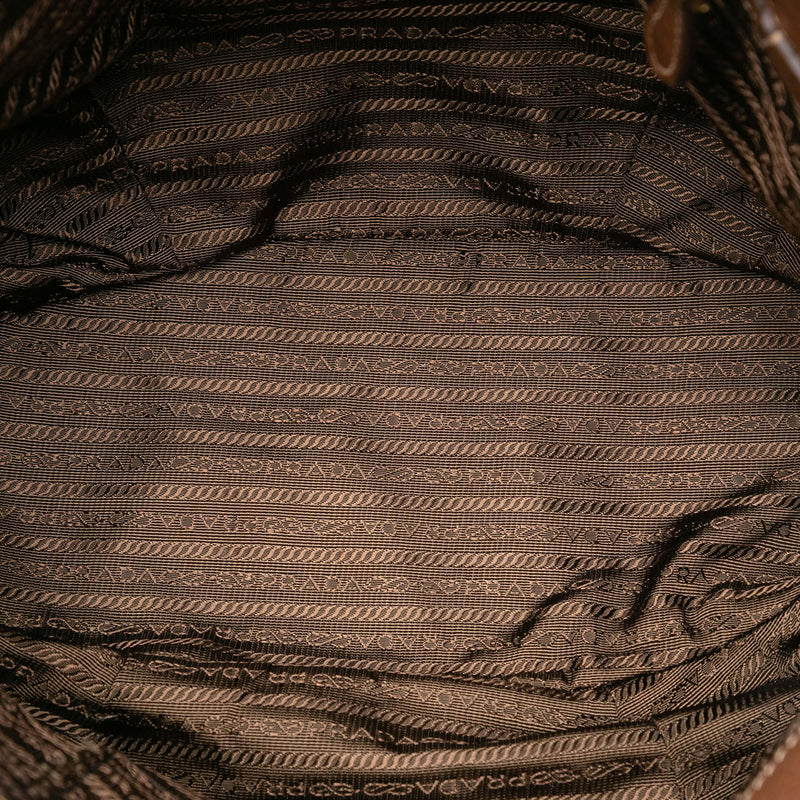 Vitello Daino Trimmed Tessuto Satchel - Image 4
