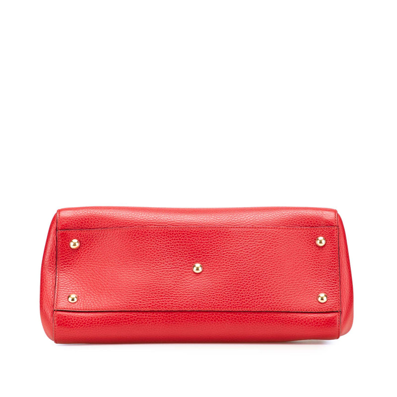 Calfskin Swing Top Handle Satchel - Image 3