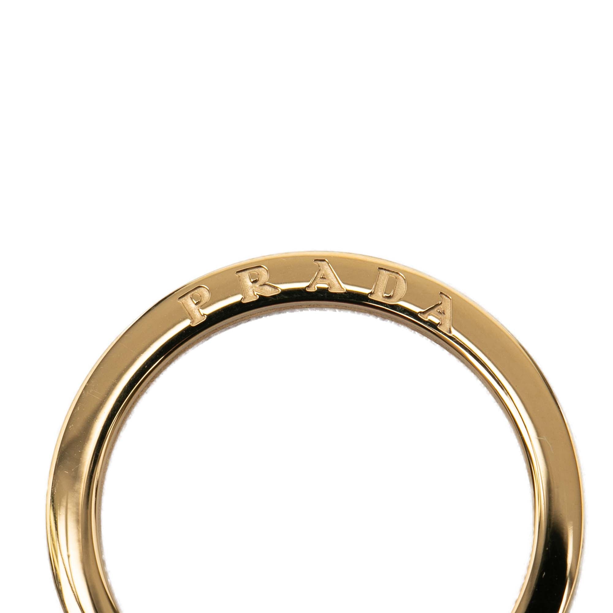City Calf Leather Tuc Key Ring - Image 3