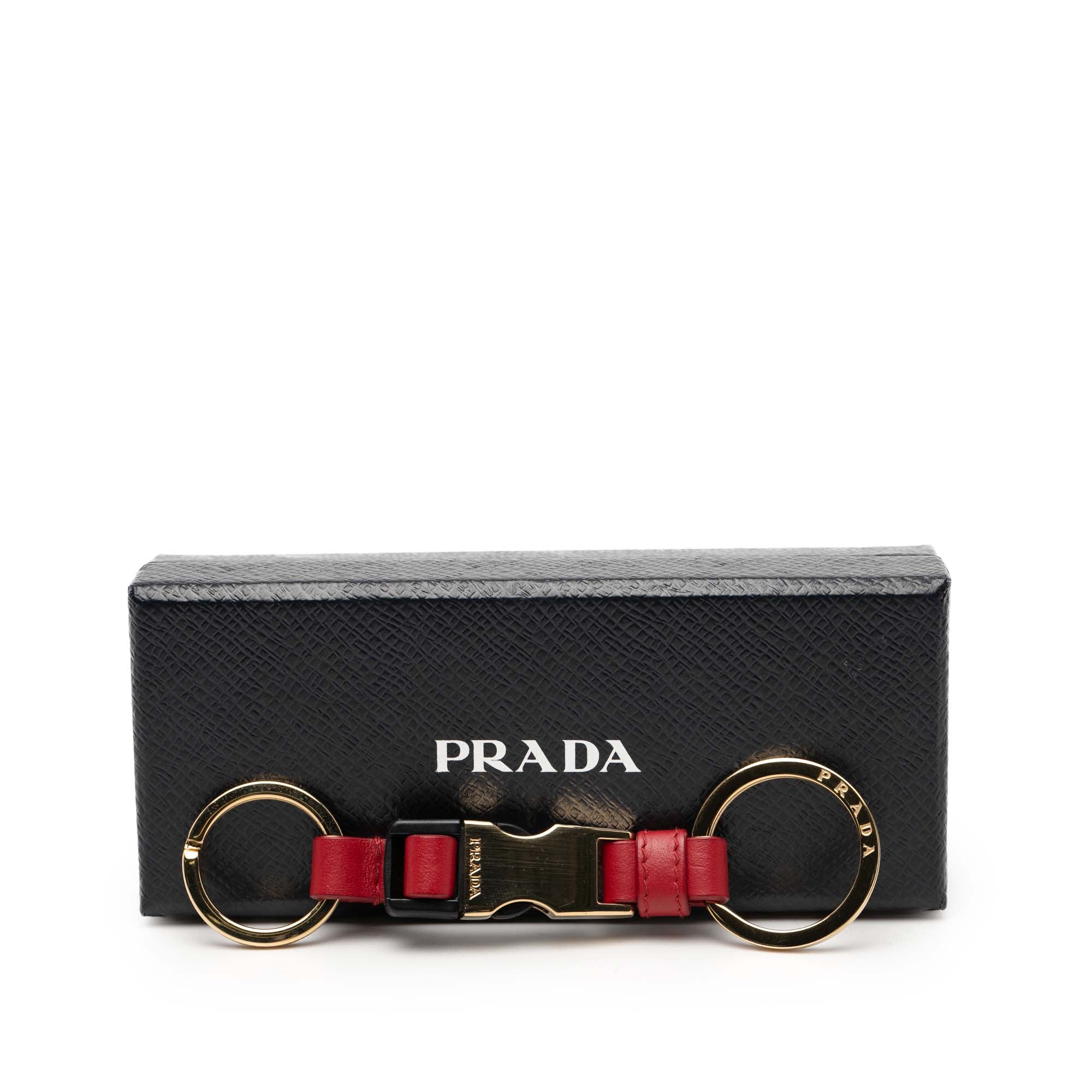 City Calf Leather Tuc Key Ring - Image 5