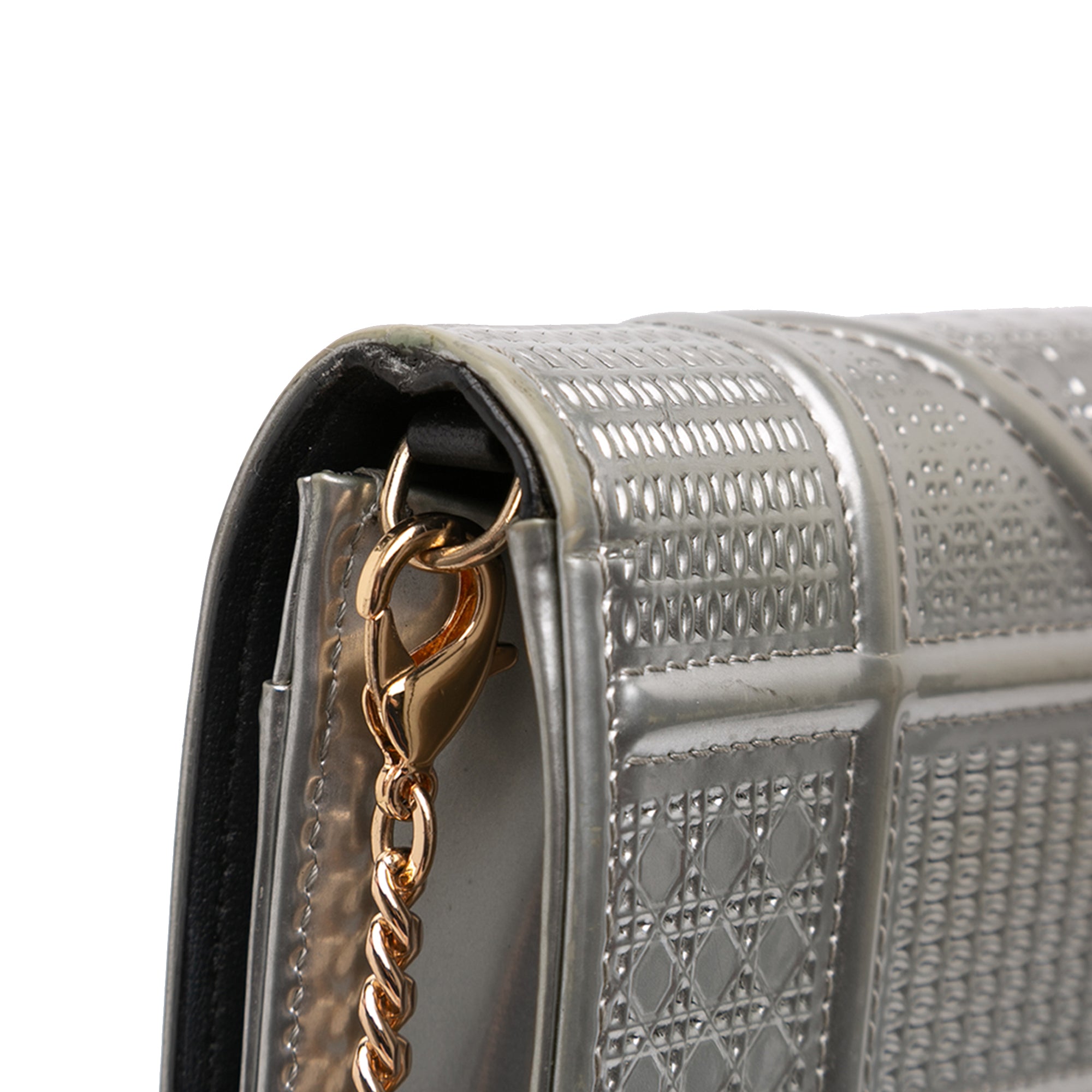 Metallic Patent Microcannage Diorama Wallet on Chain - Image 10