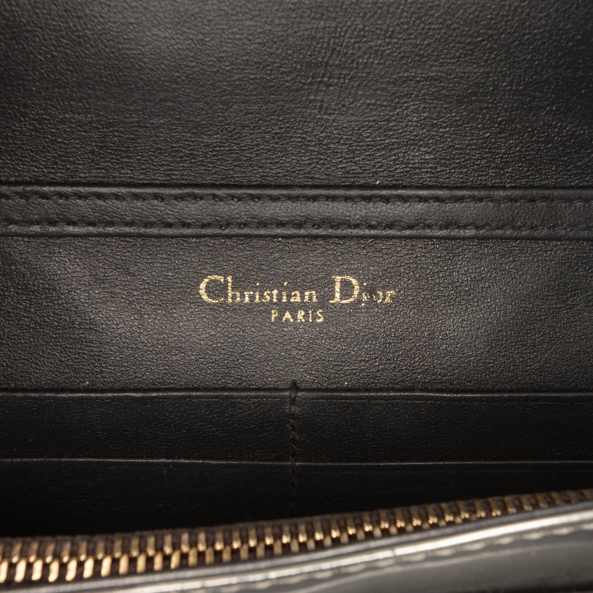 Metallic Patent Microcannage Diorama Wallet on Chain - Image 5