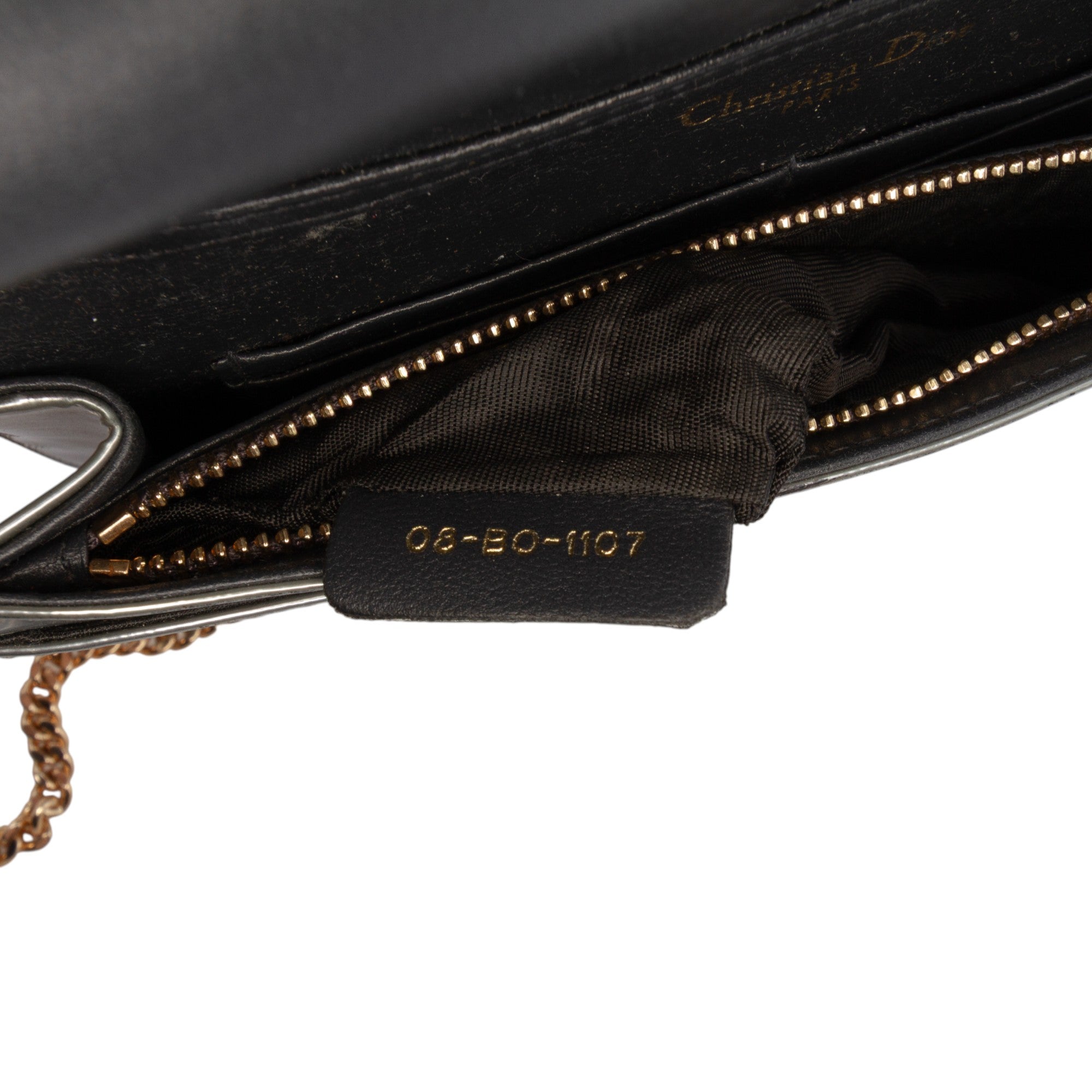 Metallic Patent Microcannage Diorama Wallet on Chain - Image 6